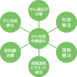 【がん免疫栄養療法】がん遺伝子治療・化学療法・温熱療法・超高濃度ビタミンC療法・放射線治療